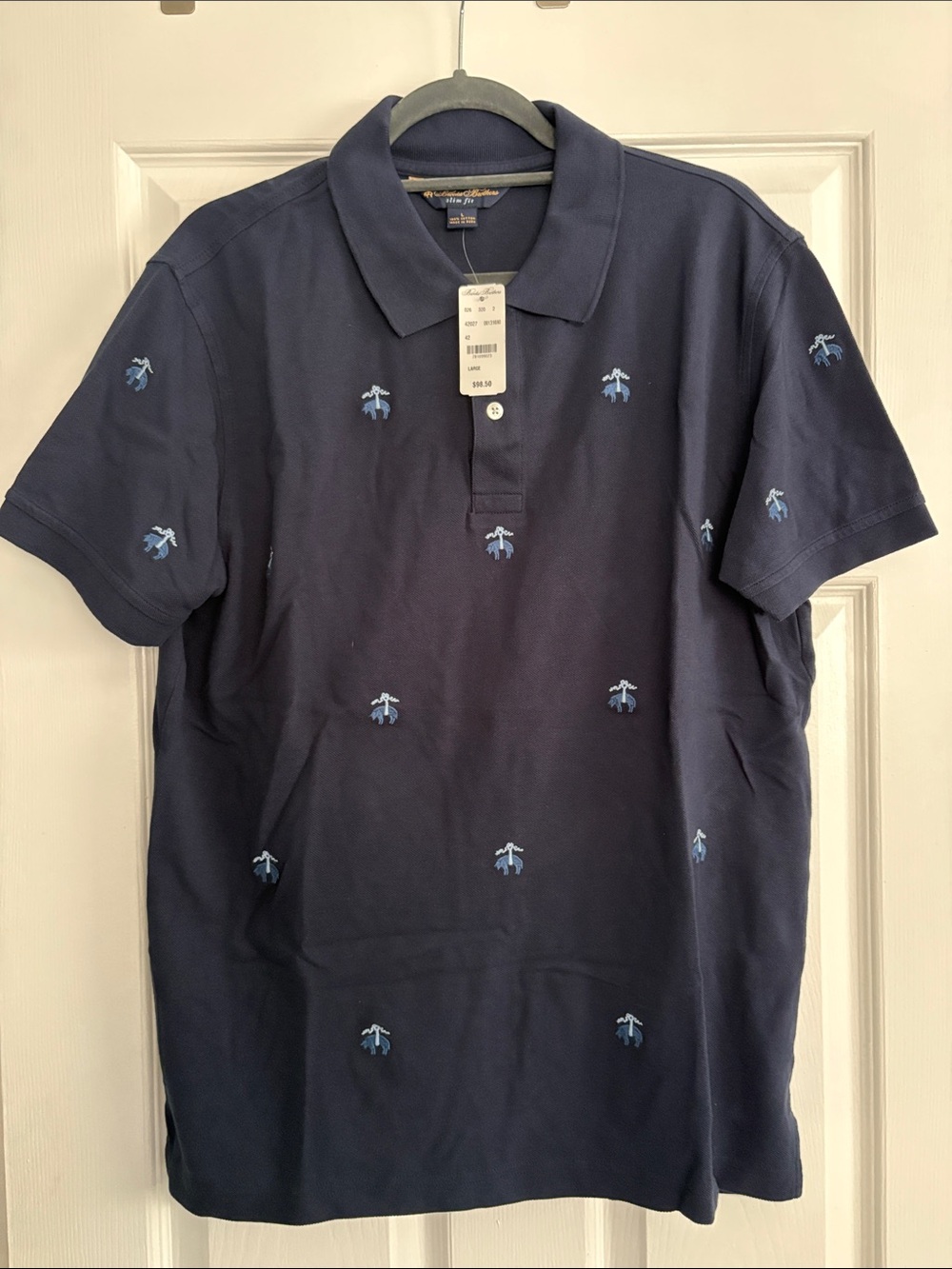 Men’s Navy Embroidered Polo Shirt